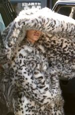 BIANCA CENSORI Covered Head-to-toe in Fur at a Studio in Los Angeles 01/23/2024