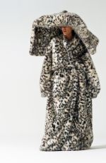 BIANCA CENSORI Covered Head-to-toe in Fur at a Studio in Los Angeles 01/23/2024