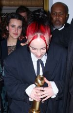 BILLIE EILISH Arrives at Golden Globes Afterparty at Chateau Marmont 01/07/2024