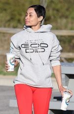 BLAC CHYNA Enjoys a Seaside Meal with a Friend in Malibu 01/11/2024