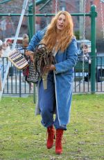 BLAKE LIVELY on the Set of It Ends with Us at Van Vorst Park in Jersey City 01/11/2024