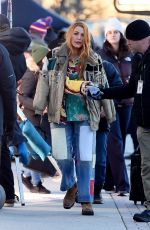 BLAKE LIVELY on the Set of It Ends With Us in Jersey City 01/06/2024