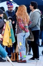 BLAKE LIVELY on the Set of It Ends With Us in Jersey City 01/06/2024