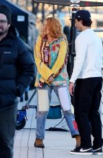 BLAKE LIVELY on the Set of It Ends With Us in Jersey City 01/06/2024