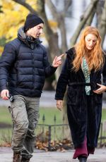 BLAKE LIVELY on the Set of It Ends with Us in New Jersey 01/10/2024