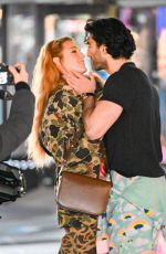 BLAKE LIVELY Shares an On-Screen Kiss on the Set of It Ends With Us in Jersey City 01/12/2024