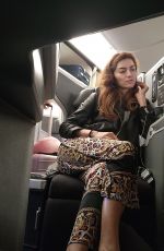 BLANCA BLANCO in American Airlines Business Class in Los Angeles 01/23/2024