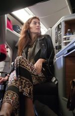BLANCA BLANCO in American Airlines Business Class in Los Angeles 01/23/2024
