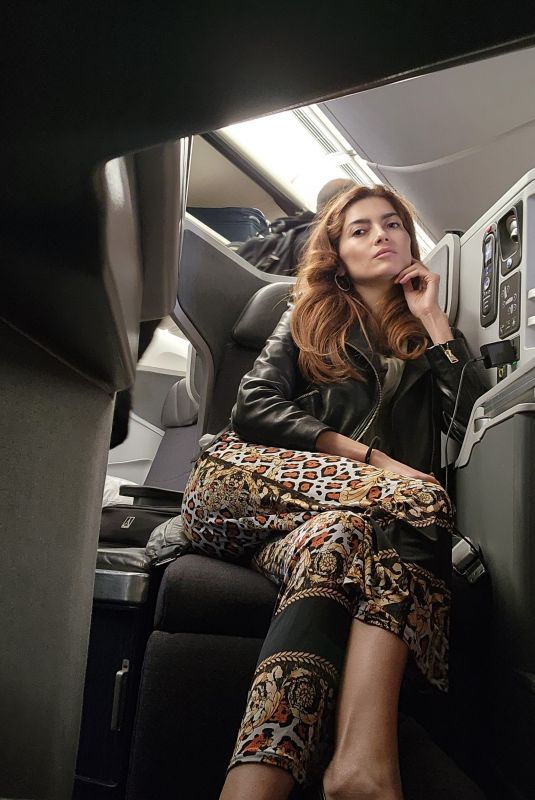 BLANCA BLANCO in American Airlines Business Class in Los Angeles 01/23/2024