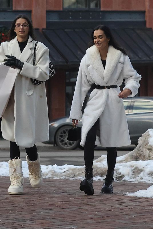BRUNA LIRIO and GIZELE OLIVEIRA Out Shopping in Aspen 01/02/2024