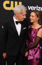 CALISTA FLOCKHART and Harrison Ford at 2024 Critics Choice Awards in Santa Monica 01/14/2024