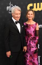 CALISTA FLOCKHART and Harrison Ford at 2024 Critics Choice Awards in Santa Monica 01/14/2024