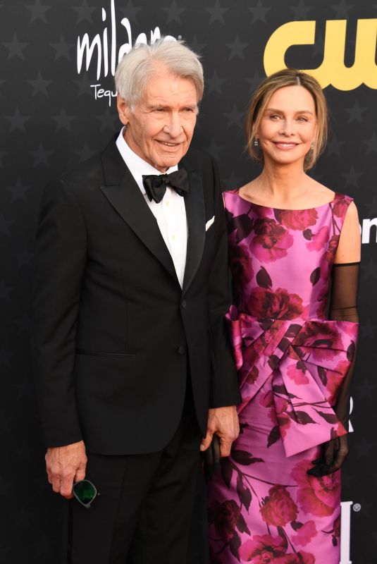 CALISTA FLOCKHART and Harrison Ford at 2024 Critics Choice Awards in Santa Monica 01/14/2024