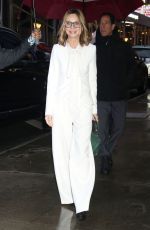 CALISTA FLOCKHART Arrives at Good Morning America in New York 01/24/2024