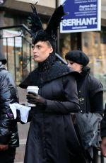 CARA DELEVINGNE on the Set of American Horror Story in New York 01/04/2024
