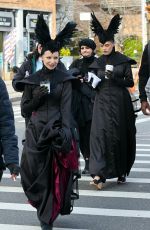 CARA DELEVINGNE on the Set of American Horror Story in New York 01/04/2024