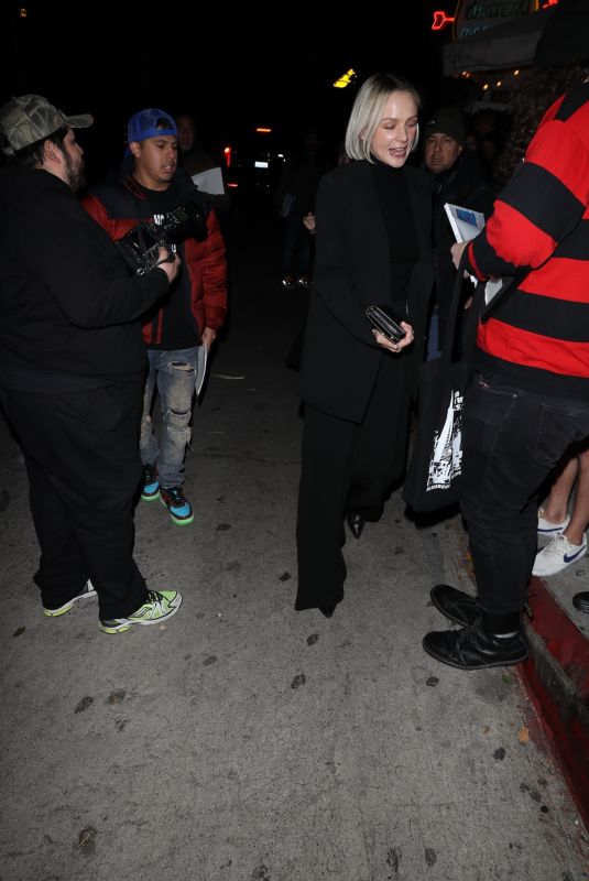 CAREY MULLIGAN Leaves Golden Globe Afterparty at Chateau Marmont in West Hollywood 01/08/2024