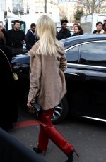 CAROLINE DAUR Leaves Elie Saab Show at Haute Couture SS24 Week in Paris 01/24/2024