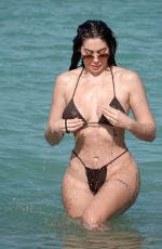 CHLOE FERRY in a Dark Brown Halterneck Bikini at a Beach in Thailand 014/01/2024