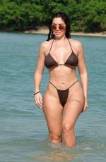 CHLOE FERRY in a Dark Brown Halterneck Bikini at a Beach in Thailand 014/01/2024