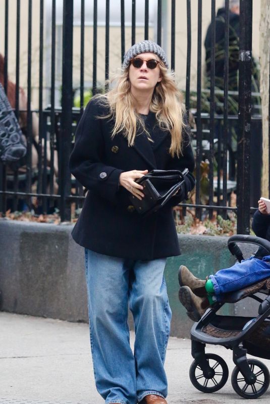 CHLOE SEVIGNY in a Baggy Jeans Out in New York 01/27/2024