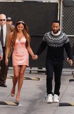 CHRISSY TEIGEN and John Legend Arrives at Jimmy Kimmel Live in Hollywood 01/18/2024