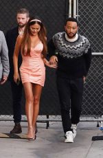 CHRISSY TEIGEN and John Legend Arrives at Jimmy Kimmel Live in Hollywood 01/18/2024