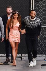 CHRISSY TEIGEN and John Legend Arrives at Jimmy Kimmel Live in Hollywood 01/18/2024