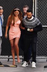 CHRISSY TEIGEN and John Legend Arrives at Jimmy Kimmel Live in Hollywood 01/18/2024