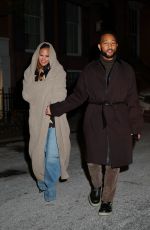CHRISSY TEIGEN and John Legend Night Out in New York 01/22/2024
