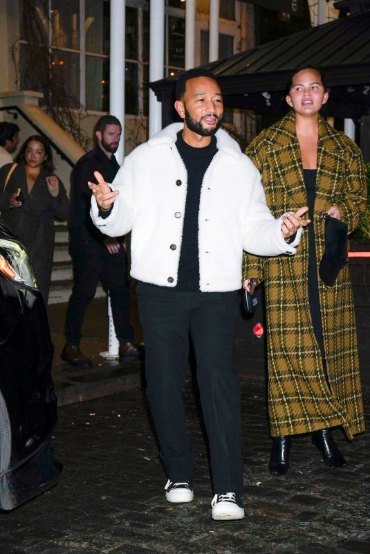 CHRISSY TEIGEN and John Legend on a Dinner Date in New York 01/25/2024
