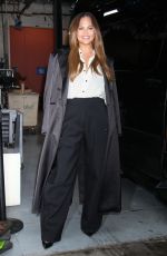 CHRISSY TEIGEN Arrives at Live with Kelly & Mark in New York 01/24/2024