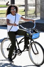 CHRISTINA MILIAN Enjoys a Bike Ride on New Years Day in Santa Monica 01/01/2024