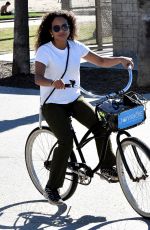 CHRISTINA MILIAN Enjoys a Bike Ride on New Years Day in Santa Monica 01/01/2024