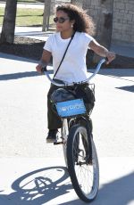 CHRISTINA MILIAN Enjoys a Bike Ride on New Years Day in Santa Monica 01/01/2024