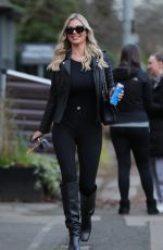 CHRISTINE MCGUINNESS Leaves a Hair Salon in Cheshire 01/11/2024