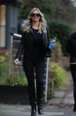 CHRISTINE MCGUINNESS Leaves a Hair Salon in Cheshire 01/11/2024