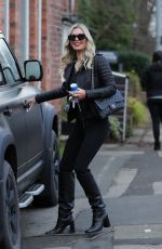CHRISTINE MCGUINNESS Leaves a Hair Salon in Cheshire 01/11/2024