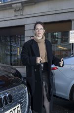 CLAIRE FOY Arrives at BBC Radio 2 in London 01/22/2024