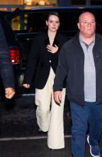 DAISY RIDLEY Out in Manhattan in New York 01/26/2024