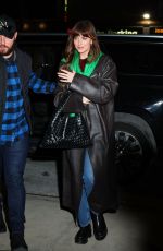 DAKOTA JOHNSON Arrives Back at Her Hotel in New York 01/22/2024