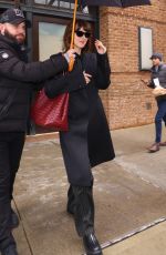 DAKOTA JOHNSON Heading to SNL Rehearsals in New York 01/23/2024