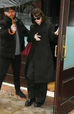 DAKOTA JOHNSON Leaves Her Hotel in New York 01/23/2024