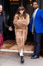 DAKOTA JOHNSON Leaves Her Hotel in New York 01/27/2024