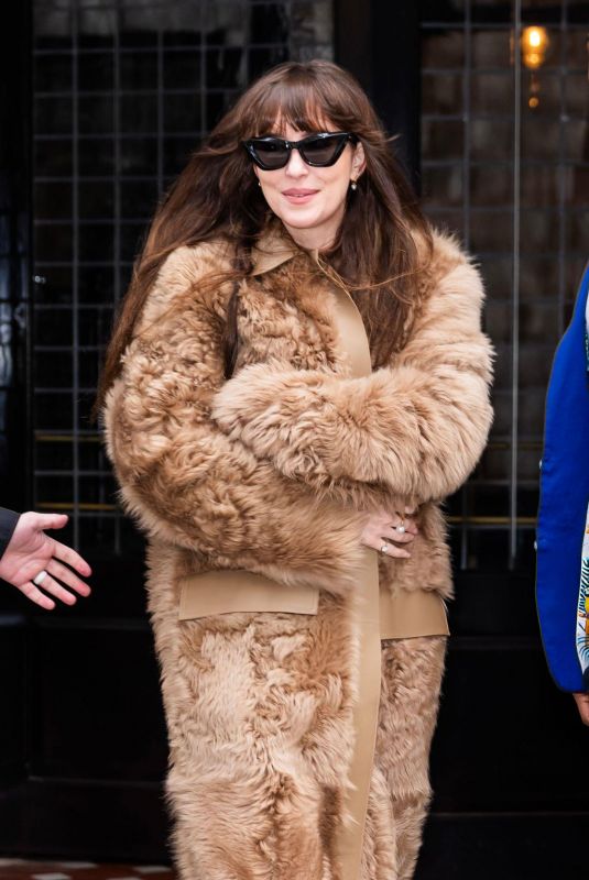 DAKOTA JOHNSON Leaves Her Hotel in New York 01/27/2024