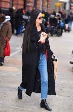 DEMI MOORE Arrives at Her Hotel in New York 01/29/2024