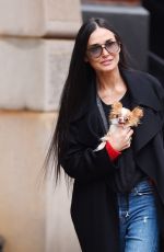 DEMI MOORE Arrives at Her Hotel in New York 01/29/2024