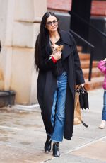 DEMI MOORE Arrives at Her Hotel in New York 01/29/2024