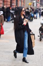 DEMI MOORE Arrives at Her Hotel in New York 01/29/2024