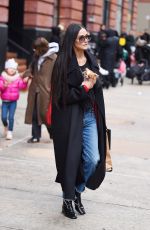 DEMI MOORE Arrives at Her Hotel in New York 01/29/2024